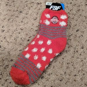 Ohio State fuzzy socks